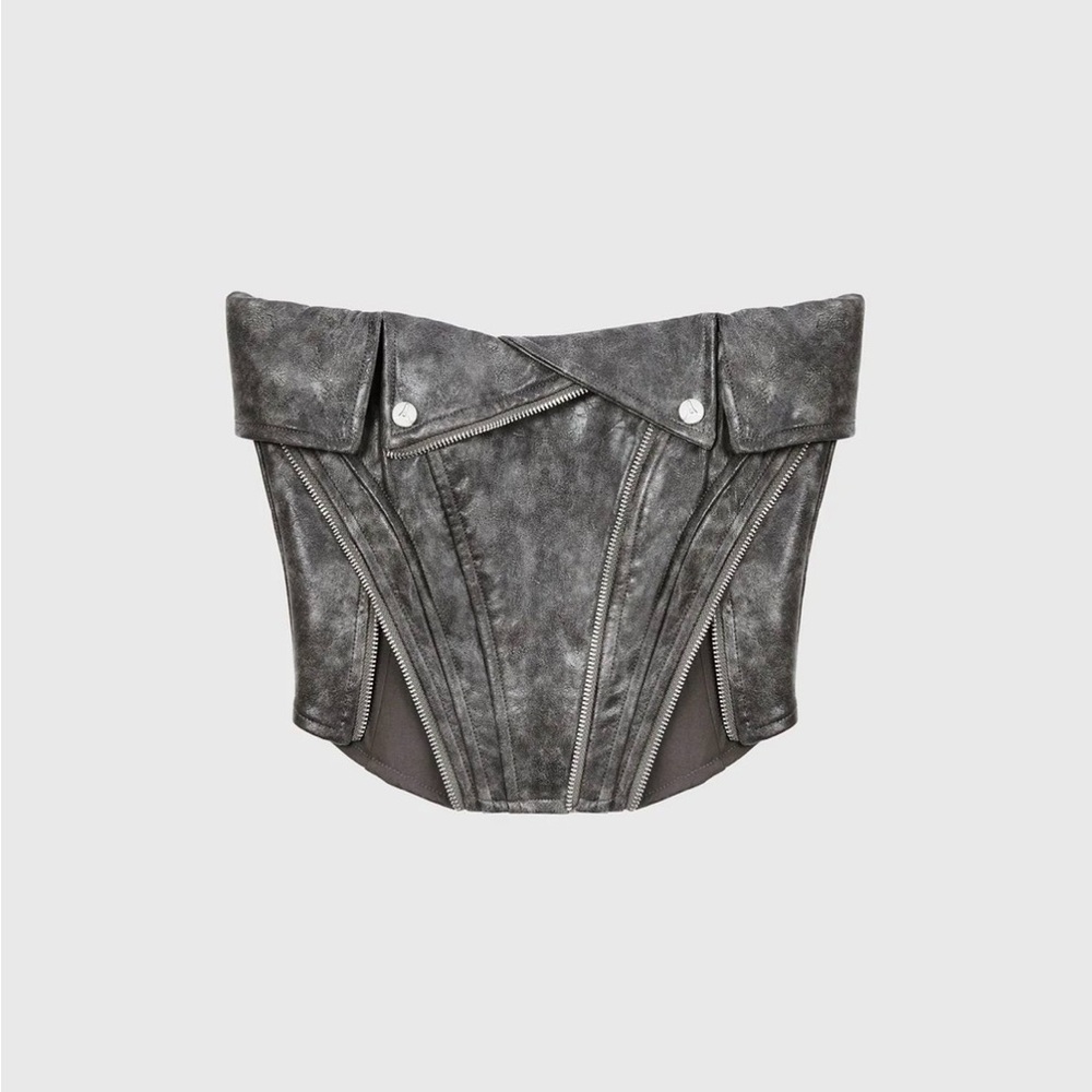 Manière De Voir Satin-Lined Jacket in Charcoal